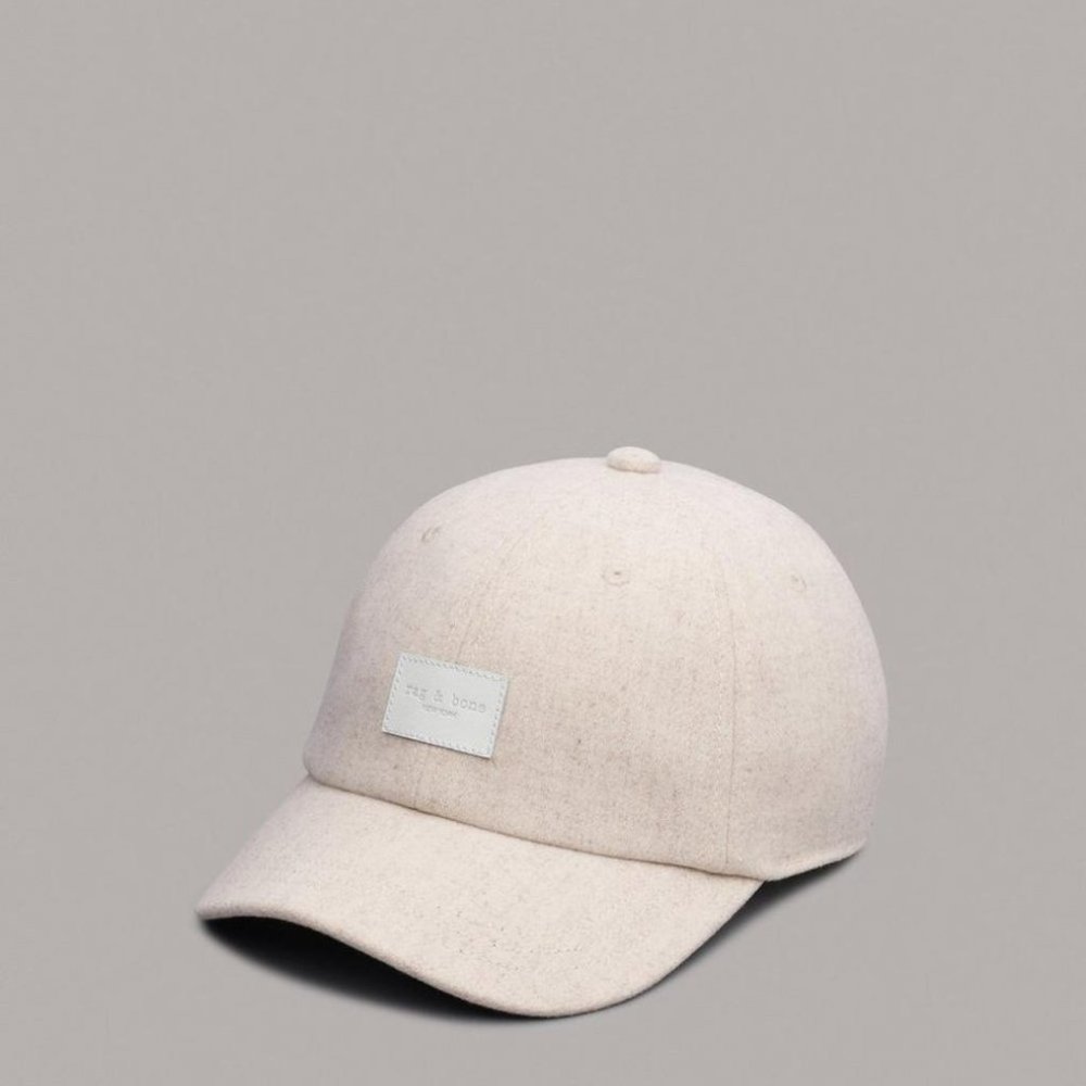New Rag & Bone Addison Wool Blend Hat One Size in Plaster